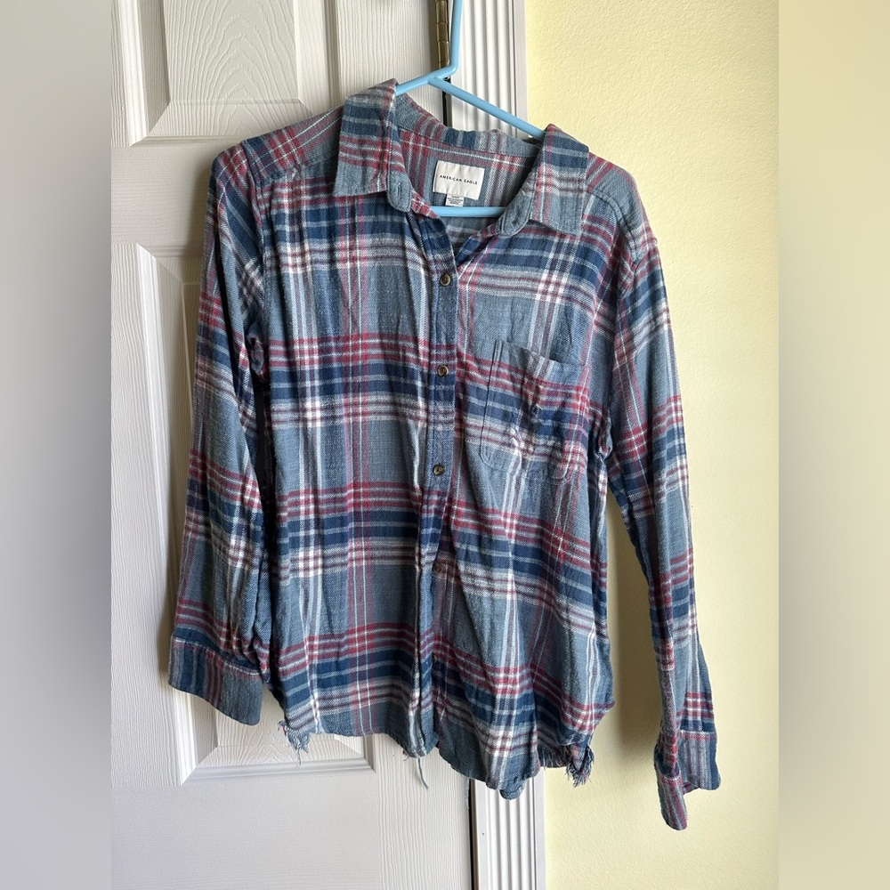 American Eagle Flannel Top
